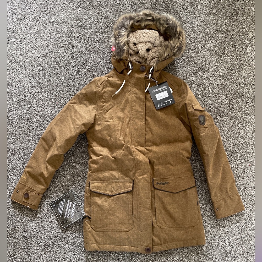 Rustic chic winter coat, size 4